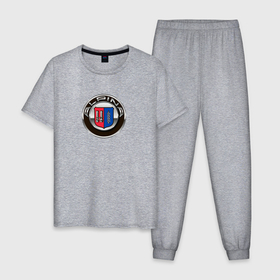 Мужская пижама хлопок с принтом Alpina   logotype , 100% хлопок | брюки и футболка прямого кроя, без карманов, на брюках мягкая резинка на поясе и по низу штанин
 | 