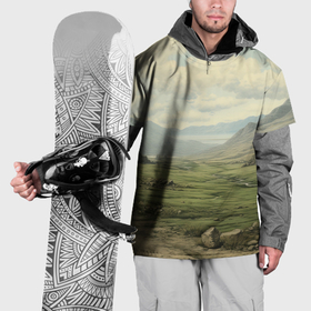 Накидка на куртку 3D с принтом Мрачная долина в Тюмени, 100% полиэстер |  | Тематика изображения на принте: 