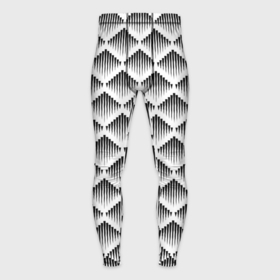 Мужские тайтсы 3D с принтом Ромбы из черных треугольников в Тюмени,  |  | 