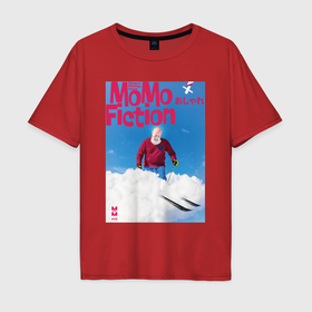 Мужская футболка хлопок Oversize с принтом MoMo   Небесный слалом в Курске, 100% хлопок | свободный крой, круглый ворот, “спинка” длиннее передней части | 