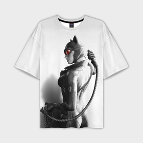 Мужская футболка oversize 3D с принтом Секси женщина кошка в Петрозаводске,  |  | 