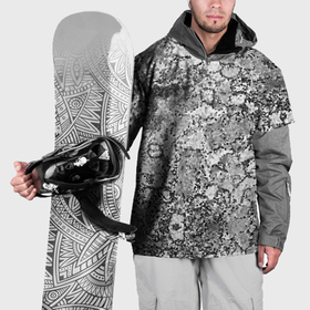 Накидка на куртку 3D с принтом Черно белый мозаичный узор в Санкт-Петербурге, 100% полиэстер |  | Тематика изображения на принте: 