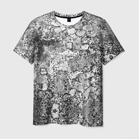 Мужская футболка 3D с принтом Черно белый мозаичный узор в Белгороде, 100% полиэфир | прямой крой, круглый вырез горловины, длина до линии бедер | 