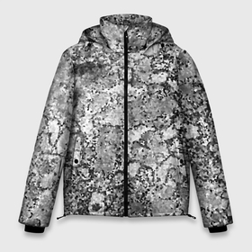 Мужская зимняя куртка 3D с принтом Черно белый мозаичный узор в Санкт-Петербурге, верх — 100% полиэстер; подкладка — 100% полиэстер; утеплитель — 100% полиэстер | длина ниже бедра, свободный силуэт Оверсайз. Есть воротник-стойка, отстегивающийся капюшон и ветрозащитная планка. 

Боковые карманы с листочкой на кнопках и внутренний карман на молнии. | Тематика изображения на принте: 