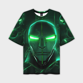 Мужская футболка oversize 3D с принтом Анонимусы киберпанк в Екатеринбурге,  |  | Тематика изображения на принте: 