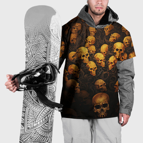 Накидка на куртку 3D с принтом Черепное безумие в Тюмени, 100% полиэстер |  | 