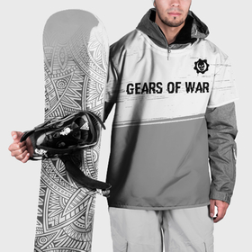 Накидка на куртку 3D с принтом Gears of War glitch на светлом фоне: символ сверху в Белгороде, 100% полиэстер |  | 