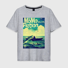 Мужская футболка хлопок Oversize с принтом MoMo   Старик и море в Курске, 100% хлопок | свободный крой, круглый ворот, “спинка” длиннее передней части | Тематика изображения на принте: 