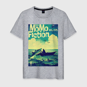 Мужская футболка хлопок с принтом MoMo   Старик и море в Курске, 100% хлопок | прямой крой, круглый вырез горловины, длина до линии бедер, слегка спущенное плечо. | 