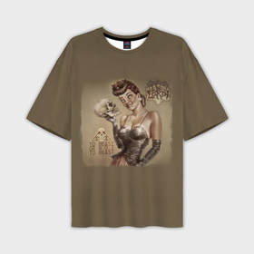Мужская футболка oversize 3D с принтом Lordi To beast or not to beast в Тюмени,  |  | Тематика изображения на принте: 