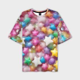 Мужская футболка oversize 3D с принтом Сладкие звёзды в Тюмени,  |  | Тематика изображения на принте: 