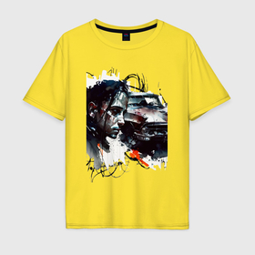 Мужская футболка хлопок Oversize с принтом водитель такси , 100% хлопок | свободный крой, круглый ворот, “спинка” длиннее передней части | 