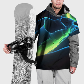 Накидка на куртку 3D с принтом Зеленый свет на плитах в Курске, 100% полиэстер |  | 