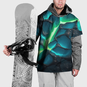Накидка на куртку 3D с принтом Свечение из разлома плит в Белгороде, 100% полиэстер |  | Тематика изображения на принте: 