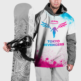 Накидка на куртку 3D с принтом Tokyo Revengers neon gradient style в Кировске, 100% полиэстер |  | 