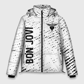 Мужская зимняя куртка 3D с принтом Bon Jovi glitch на светлом фоне: надпись, символ в Новосибирске, верх — 100% полиэстер; подкладка — 100% полиэстер; утеплитель — 100% полиэстер | длина ниже бедра, свободный силуэт Оверсайз. Есть воротник-стойка, отстегивающийся капюшон и ветрозащитная планка. 

Боковые карманы с листочкой на кнопках и внутренний карман на молнии. | Тематика изображения на принте: 