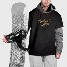 Накидка на куртку 3D с принтом Logo Baldurs Gate 3 в Петрозаводске, 100% полиэстер |  | 