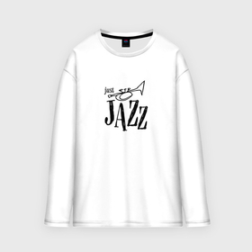 Мужской лонгслив oversize хлопок с принтом Just Jazz ,  |  | 