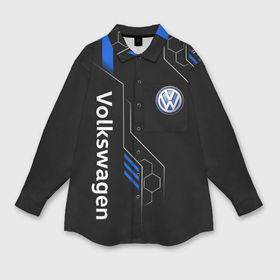 Мужская рубашка oversize 3D с принтом Volkswagen   blue technology в Екатеринбурге,  |  | Тематика изображения на принте: 