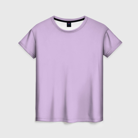 Женская футболка 3D с принтом Нежно лавандовый однотонный без принта , 100% полиэфир ( синтетическое хлопкоподобное полотно) | прямой крой, круглый вырез горловины, длина до линии бедер | 
