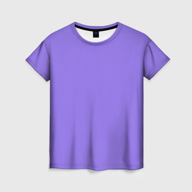 Женская футболка 3D с принтом Лавандовый однотонный без принта , 100% полиэфир ( синтетическое хлопкоподобное полотно) | прямой крой, круглый вырез горловины, длина до линии бедер | 