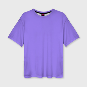 Женская футболка oversize 3D с принтом Лавандовый однотонный без принта ,  |  | 