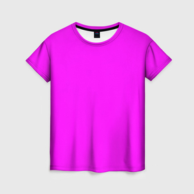 Женская футболка 3D с принтом Неоновая фуксия в Екатеринбурге, 100% полиэфир ( синтетическое хлопкоподобное полотно) | прямой крой, круглый вырез горловины, длина до линии бедер | 