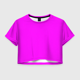 Женская футболка Crop-top 3D с принтом Неоновая фуксия в городе Новоалтайск, 100% полиэстер | круглая горловина, длина футболки до линии талии, рукава с отворотами | Тематика изображения на принте: 