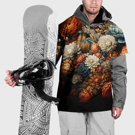 Накидка на куртку 3D с принтом Цветочная коллекция в Екатеринбурге, 100% полиэстер |  | Тематика изображения на принте: 