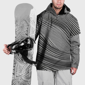 Накидка на куртку 3D с принтом Черно белые полосы абстракция в Санкт-Петербурге, 100% полиэстер |  | Тематика изображения на принте: 