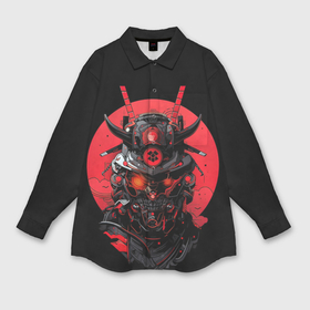 Мужская рубашка oversize 3D с принтом Демонический самурай ,  |  | 