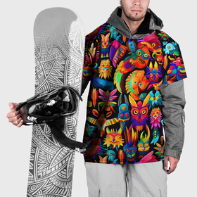 Накидка на куртку 3D с принтом Мифические монстрики в Екатеринбурге, 100% полиэстер |  | Тематика изображения на принте: 