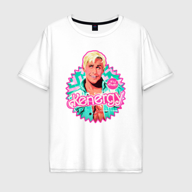 Мужская футболка хлопок Oversize с принтом Кен Барби в Санкт-Петербурге, 100% хлопок | свободный крой, круглый ворот, “спинка” длиннее передней части | Тематика изображения на принте: 