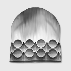 Шапка 3D с принтом Круглая полосатая геометрия в Петрозаводске, 100% полиэстер | универсальный размер, печать по всей поверхности изделия | 