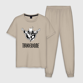 Мужская пижама хлопок с принтом Thunderdome v.2 , 100% хлопок | брюки и футболка прямого кроя, без карманов, на брюках мягкая резинка на поясе и по низу штанин
 | Тематика изображения на принте: 