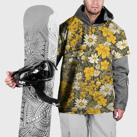 Накидка на куртку 3D с принтом Полевые и луговые цветы в Екатеринбурге, 100% полиэстер |  | Тематика изображения на принте: 