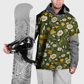 Накидка на куртку 3D с принтом Луговые и полевые цветы в Тюмени, 100% полиэстер |  | 