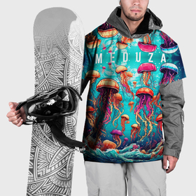 Накидка на куртку 3D с принтом Медуза в стиле арт в Белгороде, 100% полиэстер |  | 