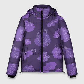Мужская зимняя куртка 3D с принтом Косметика в фиолетовых тонах , верх — 100% полиэстер; подкладка — 100% полиэстер; утеплитель — 100% полиэстер | длина ниже бедра, свободный силуэт Оверсайз. Есть воротник-стойка, отстегивающийся капюшон и ветрозащитная планка. 

Боковые карманы с листочкой на кнопках и внутренний карман на молнии. | 