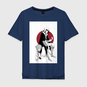 Мужская футболка хлопок Oversize с принтом Достоевский   гоголь в Тюмени, 100% хлопок | свободный крой, круглый ворот, “спинка” длиннее передней части | 