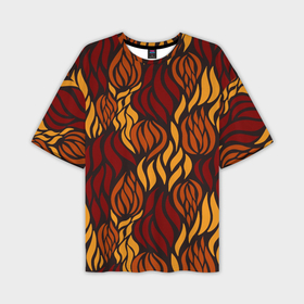 Мужская футболка oversize 3D с принтом Hot Flames   паттерн в Белгороде,  |  | 