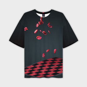 Мужская футболка oversize 3D с принтом Настольная игра шашки в Курске,  |  | 