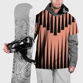 Накидка на куртку 3D с принтом Терракотовая строгая геометрия в Санкт-Петербурге, 100% полиэстер |  | Тематика изображения на принте: 