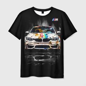 Мужская футболка 3D с принтом BMW Креативный тюнинг в Петрозаводске, 100% полиэфир | прямой крой, круглый вырез горловины, длина до линии бедер | Тематика изображения на принте: 