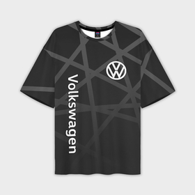 Мужская футболка oversize 3D с принтом Volkswagen   classic black в Кировске,  |  | 