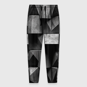 Мужские брюки 3D с принтом Обман зрения и каменные плиты в Петрозаводске, 100% полиэстер | манжеты по низу, эластичный пояс регулируется шнурком, по бокам два кармана без застежек, внутренняя часть кармана из мелкой сетки | 
