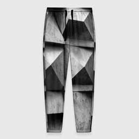 Мужские брюки 3D с принтом Каменная оптическая иллюзия в Санкт-Петербурге, 100% полиэстер | манжеты по низу, эластичный пояс регулируется шнурком, по бокам два кармана без застежек, внутренняя часть кармана из мелкой сетки | 