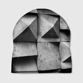 Шапка 3D с принтом Каменная оптическая иллюзия в Курске, 100% полиэстер | универсальный размер, печать по всей поверхности изделия | 