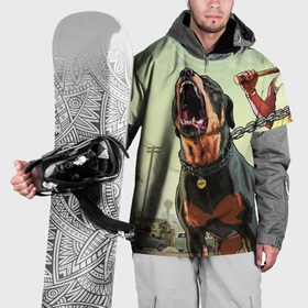 Накидка на куртку 3D с принтом Собака из GTA в Кировске, 100% полиэстер |  | 