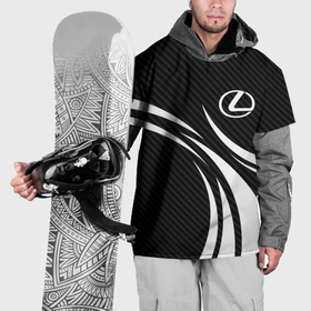 Накидка на куртку 3D с принтом Lexus   carbon line , 100% полиэстер |  | Тематика изображения на принте: 